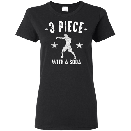 MMA Punch Combination Three Piece With A Soda Shirt G500L Gildan Ladies 5 3 oz T Shirt