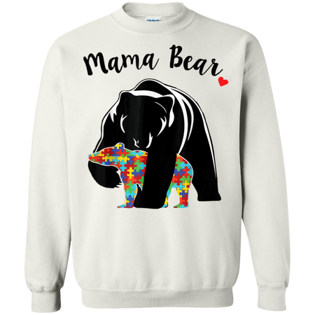 Unisex Mama Bear With Color Baby For Mather s Day Shirt G180 Gildan Crewneck Pullover Sweatshirt 8 oz