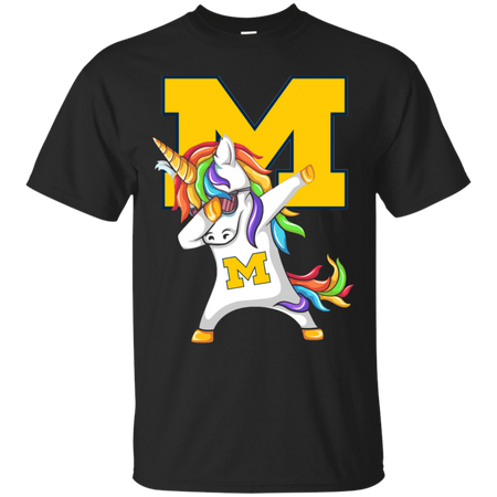 Unicorn dabbing University of Michigan T Shirt