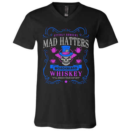 Utterly Bonkers Mad Hatters Wonderland Whiskey T-Shirt. "It'll Knock Your Hat Off". Inspired by Alice Adventures in Wonderland. (Retro) shirts