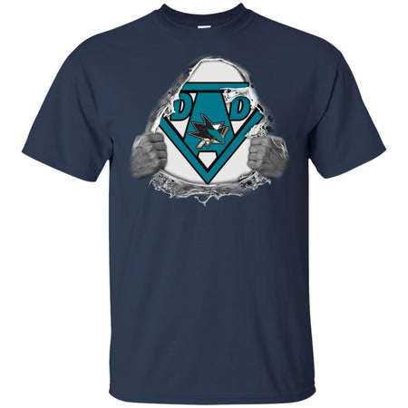 Dad Superman Fan Of San Jose Sharks Hockey T-Shirt VA06