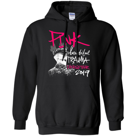 Beautiful Deep Pink 2019 Tour Trauma Fan Shirt G185 Gildan Pullover Hoodie 8 oz