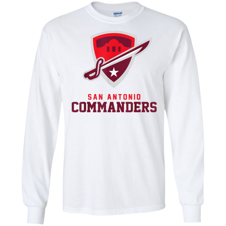 Vintage San Antonio Football Commanders Shirt G240 Gildan LS Ultra Cotton T-Shirt