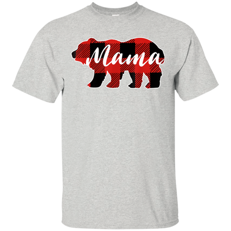 Mama Bear Black Red Lattice Shirt Men Women Kids Shirt G200 Gildan Ultra Cotton T Shirt