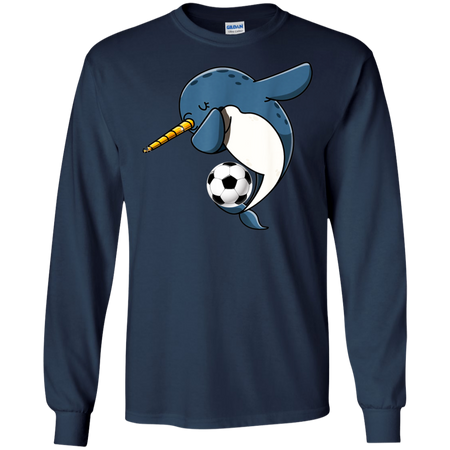 Dabbing Narwhal Soccer Soccer Narwhal Shirt G240 Gildan LS Ultra Cotton T Shirt