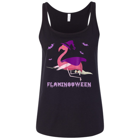 Flamingoween Funny Flamingo Halloween Ladies' Relaxed Jersey Tank