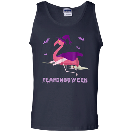 Flamingoween Funny Flamingo Halloween Cotton Tank Top