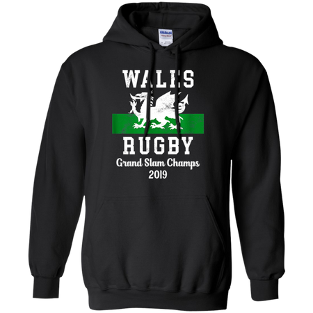 Wales Rugby Wales Shirt Grand Slam Champs Shirt G185 Gildan Pullover Hoodie 8 oz