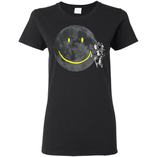 Astronaut Make A Smile On The Moon Shirt G500L Gildan Ladies' 5.3 oz. T-Shirt