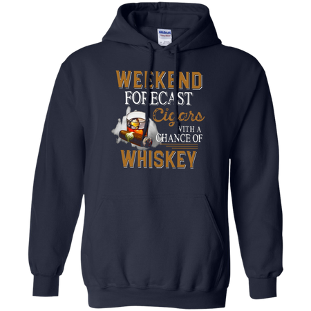 Weekend forecast cigars with a chance of whiskey Hoodie