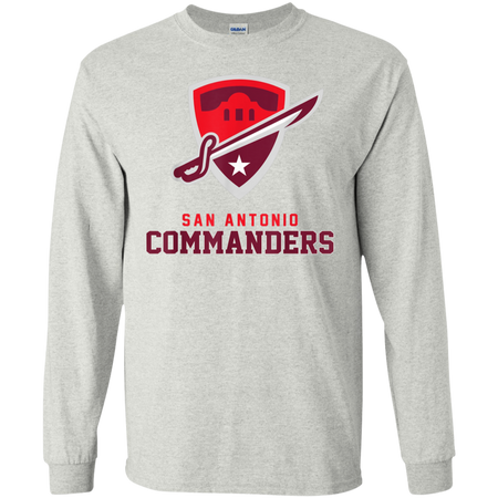 Vintage San Antonio Football Commanders Shirt G240 Gildan LS Ultra Cotton T-Shirt