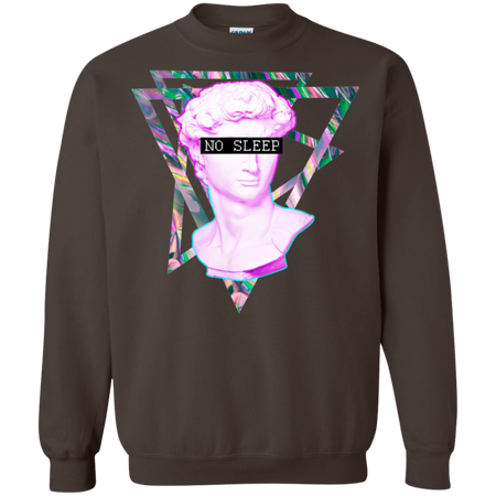 No Sleep Vaporwave Aesthethic Retro 80 s Shirt G180 Gildan Crewneck Pullover Sweatshirt 8 oz