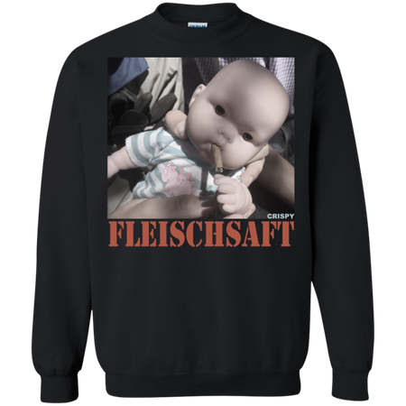 Fleischsaft Baby Crispy Wanted Shirt G180 Gildan Crewneck Pullover Sweatshirt 8 oz