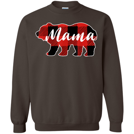 Mama Bear Black Red Lattice Shirt Men Women Kids Shirt G180 Gildan Crewneck Pullover Sweatshirt 8 oz