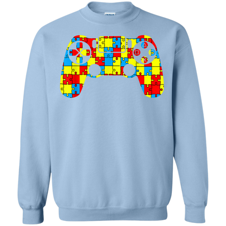 Autism Awareness Tee Video Game Controller Shirt G180 Gildan Crewneck Pullover Sweatshirt  8 oz.