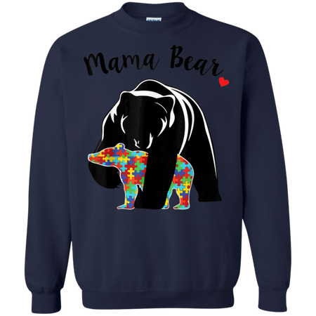 Unisex Mama Bear With Color Baby For Mather s Day Shirt G180 Gildan Crewneck Pullover Sweatshirt 8 oz