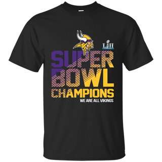 NFL Minnesota Vikings Charcoal Super Bowl LII Champions T shirt