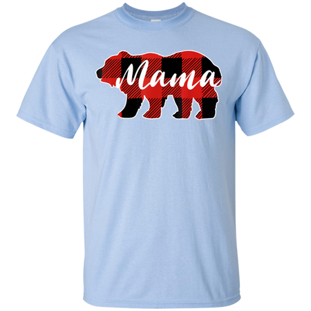Mama Bear Black Red Lattice Shirt Men Women Kids Shirt G200 Gildan Ultra Cotton T Shirt