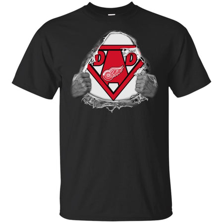 Dad Superman Fan Of Detroit Red Wings Hockey T-Shirt VA06