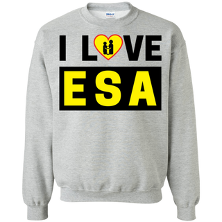 I Love ESA Empowerment Scholarship Pullover Shirt G180 Gildan Crewneck Pullover Sweatshirt  8 oz.