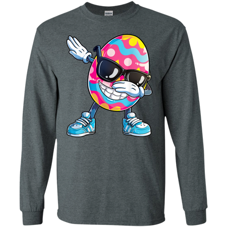 Dabbing Easter Egg Boys Kids Girls Hunter Hunting Shirt G240 Gildan LS Ultra Cotton T-Shirt