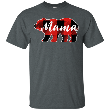 Mama Bear Black Red Lattice Shirt Men Women Kids Shirt G200 Gildan Ultra Cotton T Shirt