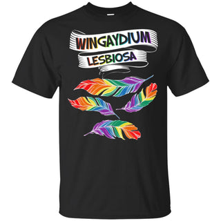 Wingaydium Lesbiosa LGBT Pride Harry Potter Rainbow Feathers T-Shirt HA06