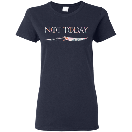 Not Today Floral Shirt - GOT Fans Graphic Flower - Funny Arya Stark Quotes Shirt - Arya Dagger Needle - Gift Ideas Men Women - Unisex Tee