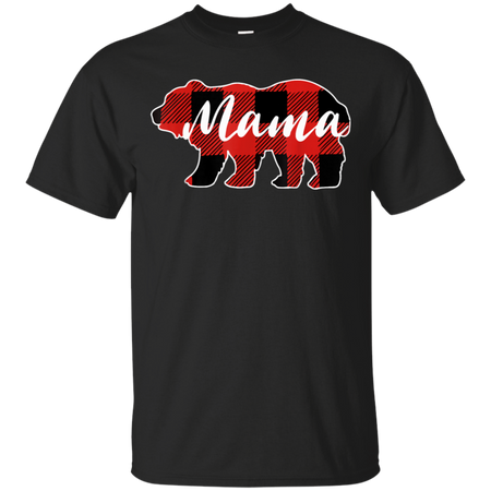 Mama Bear Black Red Lattice Shirt Men Women Kids Shirt G200 Gildan Ultra Cotton T Shirt