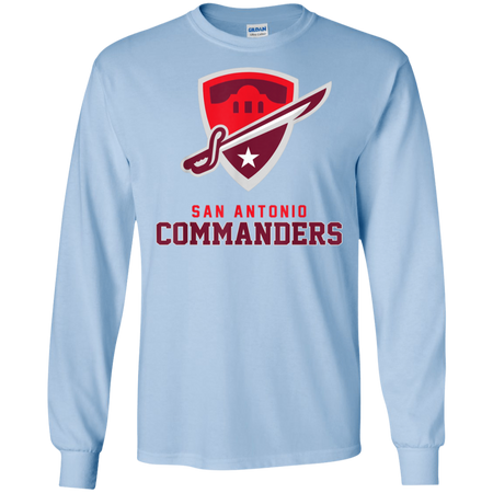 Vintage San Antonio Football Commanders Shirt G240 Gildan LS Ultra Cotton T-Shirt