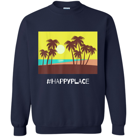 HappyPlace Shirt G180 Gildan Crewneck Pullover Sweatshirt  8 oz.