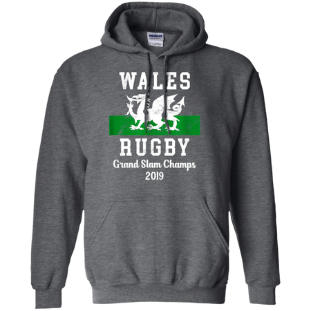 Wales Rugby Wales Shirt Grand Slam Champs Shirt G185 Gildan Pullover Hoodie 8 oz