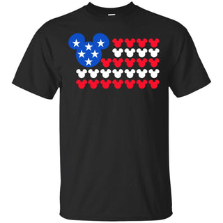 Mickey American Flag 4th July T-Shirt Men Women HT206