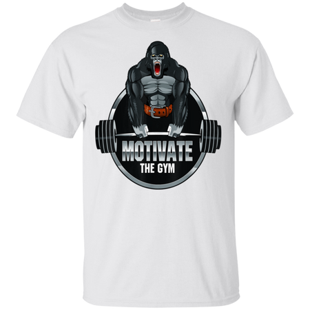 Motivate The Gym Gorilla Deadlift Strength Workout Shirt G200 Gildan Ultra Cotton T Shirt