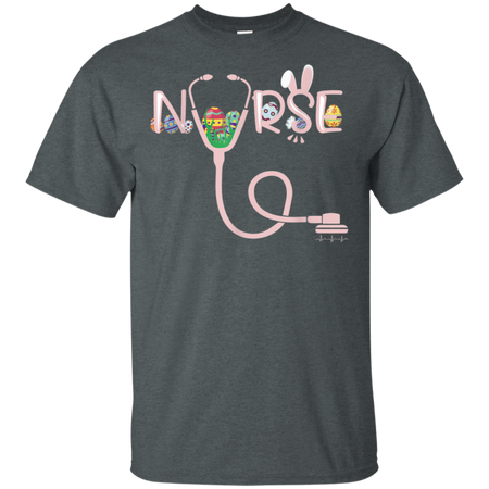 Stethoscope Nurse Tail Easter bunny Colorful Eggs Shirt G200 Gildan Ultra Cotton T Shirt