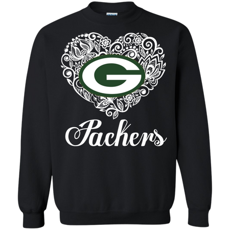 Green Bay Packers Lace Heart Shirts