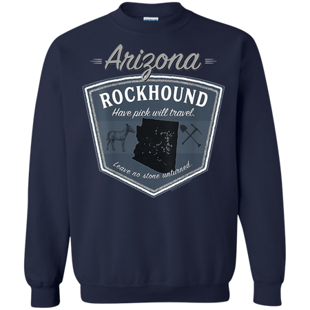 Mens Arizona Rockhound Rock Collector Gear Shirt G180 Gildan Crewneck Pullover Sweatshirt 8 oz