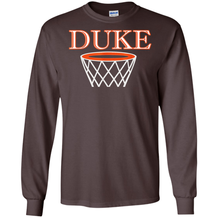 Kids Basketball Apparel  Custom Name Duke Shirt G240 Gildan LS Ultra Cotton T-Shirt