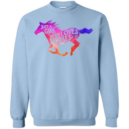 Just A Girl Who Loves Horse Riding Shirt G180 Gildan Crewneck Pullover Sweatshirt  8 oz.