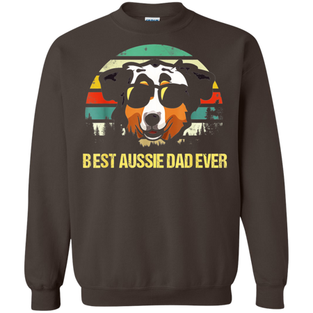 Vintage Best Aussie Dad Ever Papa Daddy Father Grandpa Shirt G180 Gildan Crewneck Pullover Sweatshirt  8 oz.