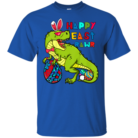 Kids Happy Eastrawr T Rex Dinosaur Easter Bunny Egg Shirt G200 Gildan Ultra Cotton T Shirt