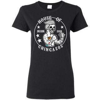 House Of Desde Chingasos 2019 Funny Boxing Tattoo Shirt G500L Gildan Ladies 5 3 oz T Shirt