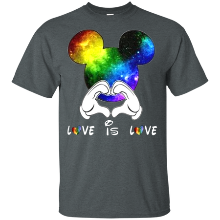 Mickey love is love LGBT Shirt G200 Gildan Ultra Cotton T Shirt