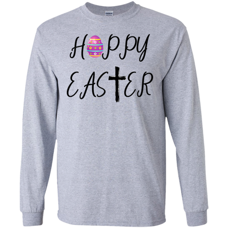 Hoppy Easter Shirt G240 Gildan LS Ultra Cotton T Shirt