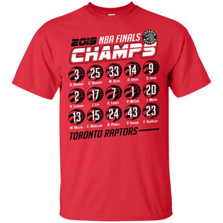 Toronto Raptors Player Number Names NBA Finals Champs T-Shirt VA06