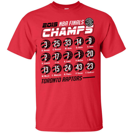 Toronto Raptors Player Number Names NBA Finals Champs T-Shirt VA06