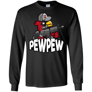 Official Clothing Of Nrdpmp  Get Your PewPew Shirt G240 Gildan LS Ultra Cotton T-Shirt