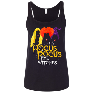 It's Hocus Pocus Time Witches Funny Halloween Witch Shirt Ladies' Relaxed Jersey Tank