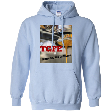 TGFE Thank God For Espresso Shirt G185 Gildan Pullover Hoodie 8 oz.