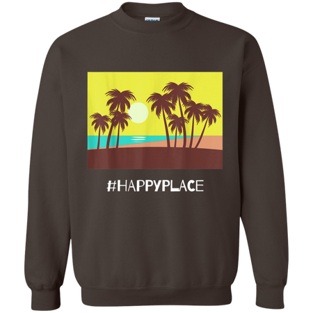 HappyPlace Shirt G180 Gildan Crewneck Pullover Sweatshirt  8 oz.